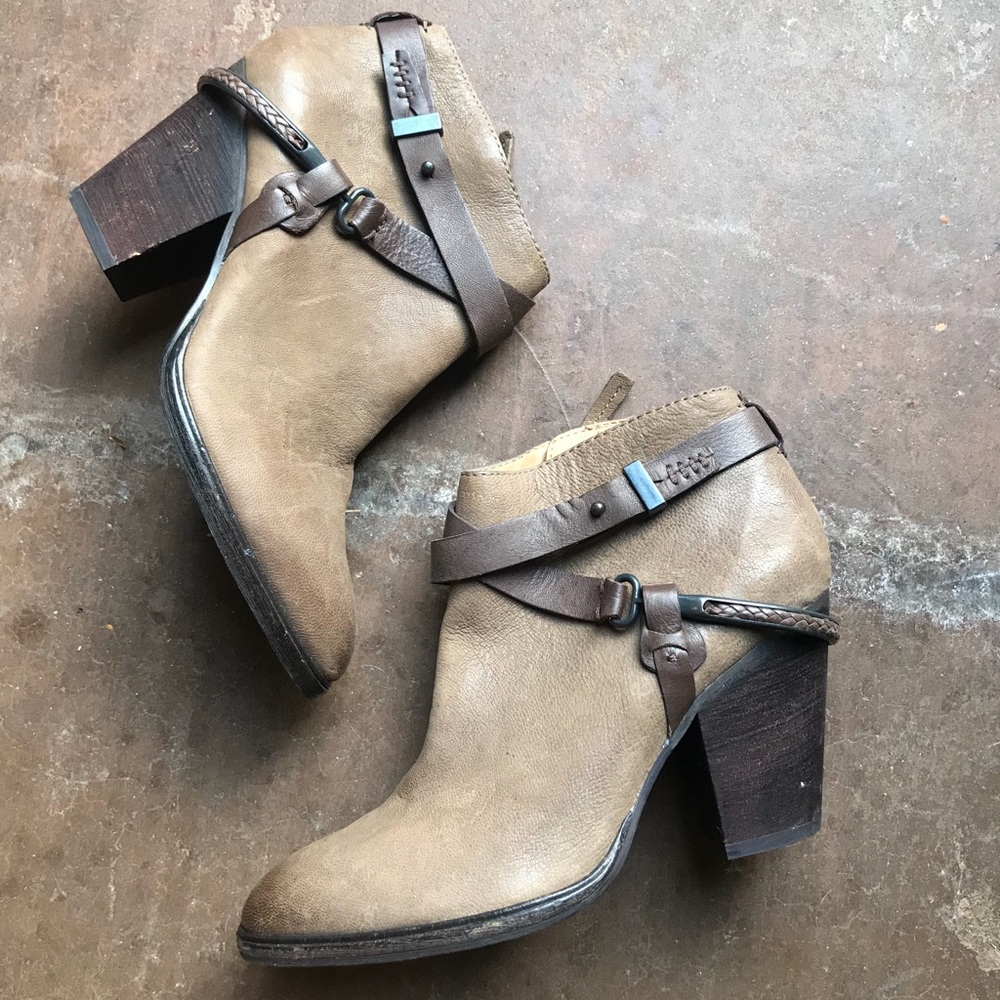 Leather booties